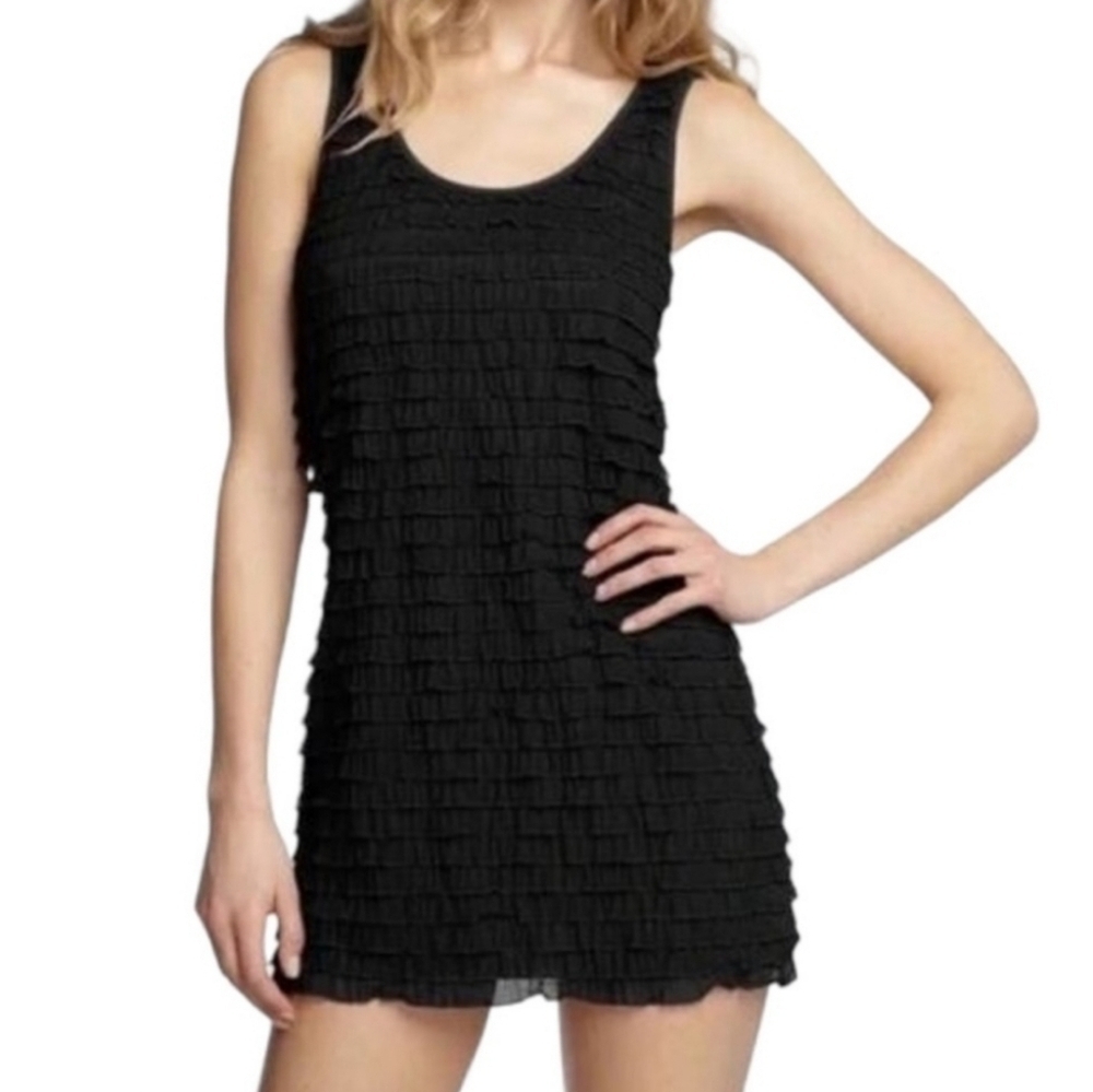 Free People Womens Ruffled Whimsigoth Fairy Grunge Feminine Tank Mini Dress Sz S